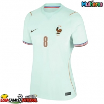 Camisa de Futebol França Aurelien Tchouameni #8 Equipamento Secundário Mulheres Mundo 2026 Manga Curta